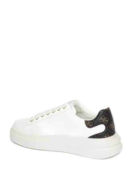 Sneaker elbina bianco logo GUESS | FLJELB FAL12ELBINA-WHBRO